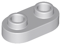 Plate Special 1 x 2 Rounded with 2 Open Studs in Light Bluish Gray