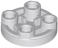 Tile Special Round 2 x 2 Inverted in Light Bluish Gray