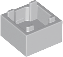Container Box 2 x 2 x 1 [Plain] in Light Bluish Gray