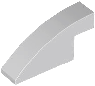 Brick Curved 1 x 4 x 1 2/3 No Studs in Light Bluish Gray
