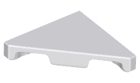 Tile 45° Cut 2 x 2 (Triangle) in Light Bluish Gray