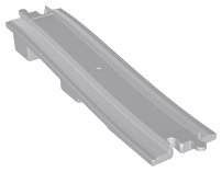 Duplo Train Track, Slight Slope in Light Bluish Gray