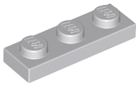 Plate 1 x 3 in Light Bluish Gray
