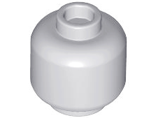Minifig Head [Plain] [Hollow Stud] in Light Bluish Gray