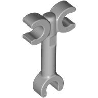 Bar 3L with 1 Clip on One Side, 2 Clips on Other Side in Light Bluish Gray