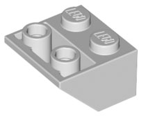 Brick Sloped Inverted 45° 2 x 2 [Ovoid Bottom Pin, Bar-sized Stud Holes] in Light Bluish Gray