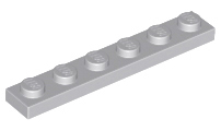 Plate 1 x 6 in Light Bluish Gray