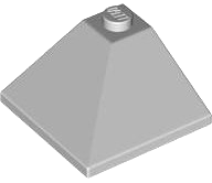 Brick Sloped 33° 3 x 3 Double Convex in Light Bluish Gray