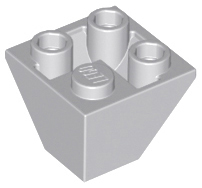 Brick Sloped Inverted 45° 2 x 2 Double Convex in Light Bluish Gray