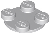 Turntable 2 x 2 Plate - Top in Light Bluish Gray