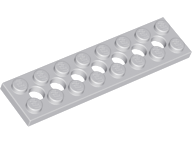 Technic Plate 2 x 8 [7 Holes] in Light Bluish Gray