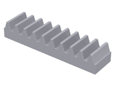 Technic Gear Rack 1 x 4 in Light Bluish Gray