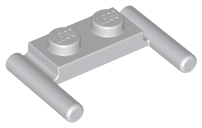Plate Special 1 x 2 with Handles [Flat Ends / Low Attachment] in Light Bluish Gray