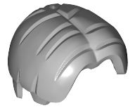 Hair Bowl Cut and Parted in Center in Light Bluish Gray