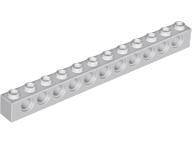 Technic Brick 1 x 12 [11 Pin Holes] in Light Bluish Gray