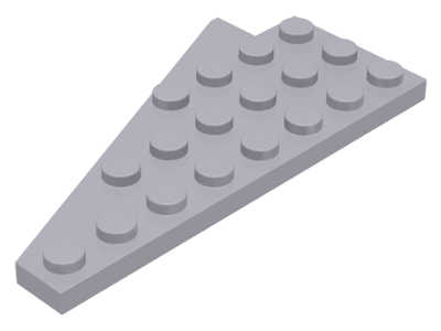 Wedge Plate 8 x 4 Wing Right with Stud Notch in Light Bluish Gray