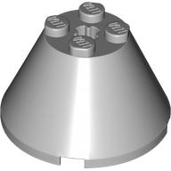 Cone 4 x 4 x 2, Axle Hole [Plain] in Light Bluish Gray