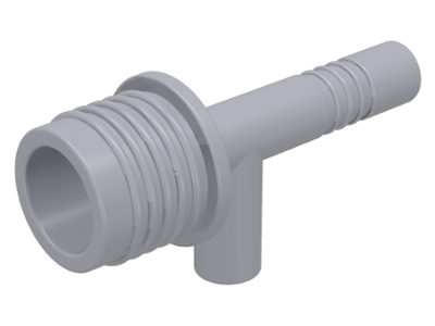 Weapon Gun / Torch (Space) [with Grooves] in Light Bluish Gray
