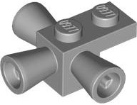 Brick Special 1 x 1 with 3 Speakers / Loudspeakers / Space Positioning Rockets in Light Bluish Gray