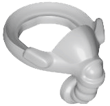 Minifig Neckwear Breathing Apparatus, Aviator Oxygen Mask in Light Bluish Gray