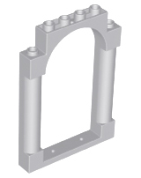 Panel 1 x 6 x 7 with 2 Columns and Arch in Light Bluish Gray