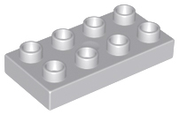 Duplo Plate 2 x 4 in Light Bluish Gray