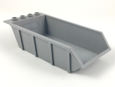 Tipper Bed 4 x 6, Open Studs in Light Bluish Gray