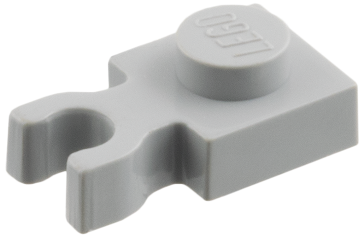 Plate Special 1 x 1 with Clip Vertical [Thick U Clip] in Light Bluish Gray