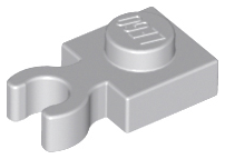 Plate Special 1 x 1 with Clip Vertical [Thick Open O Clip] in Light Bluish Gray