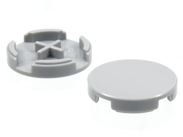 Tile Round 2 x 2 with Bottom Cross in Light Bluish Gray