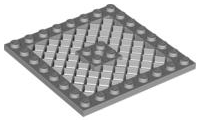Plate Special 8 x 8 with Grille [Hole in Center] in Light Bluish Gray