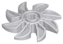 Propeller 8 Blade 5 Diameter in Light Bluish Gray