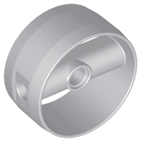 Technic Cylinder 4 x 4 with Pin Holes and Centre Bar, Closed Sides on Bar in Light Bluish Gray