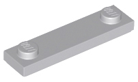 Plate Special 1 x 4 with 2 Studs with Groove [New Underside] in Light Bluish Gray