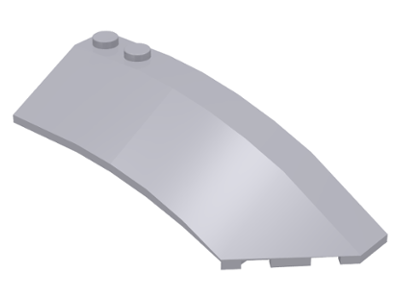 Brick Wedged, Curved 8 x 3 x 2 Open Right in Light Bluish Gray