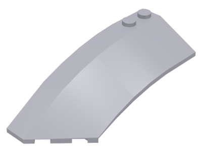 Brick Wedged, Curved 8 x 3 x 2 Open Left in Light Bluish Gray
