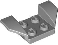 Mudguard 2 x 4 with 2 x 2 Studs and Flared Wings in Light Bluish Gray