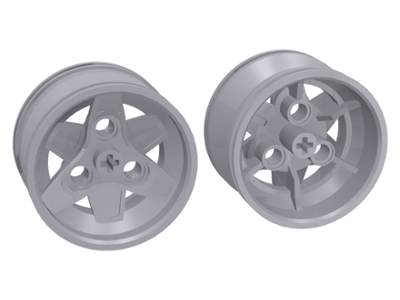 Wheel 43.2 x 26 Technic Racing Small with 3 Pinholes in Light Bluish Gray