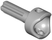 Technic Steering / CV Ball Joint Female with 2L Axle in Light Bluish Gray