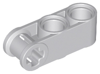 Technic Axle and Pin Connector Perpendicular 3L with 2 Pin Holes in Light Bluish Gray