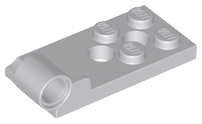 Hinge Plate 2 x 4 with Pin Hole with 2 Holes - Bottom in Light Bluish Gray