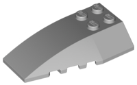Brick Wedged, Curved 6 x 4 Triple in Light Bluish Gray