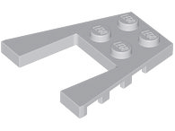 Wedge Plate 4 x 4 with 2 x 2 Cutout in Light Bluish Gray