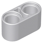 Technic Beam 1 x 2 Thick in Light Bluish Gray