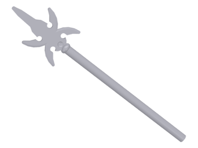 Weapon Pike / Spear [4 Side Blades] in Light Bluish Gray