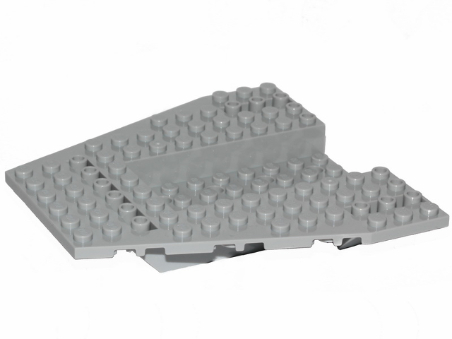 Wedge Plate Special 12 x 12 with 4 x 8 Recessed, Pin Holes in Light Bluish Gray