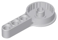 Technic Rotation Joint Disk with Pin and 3L Beam Thick in Light Bluish Gray
