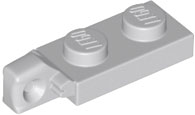 Hinge Plate 1 x 2 Locking with 1 Finger On End, without Groove in Light Bluish Gray