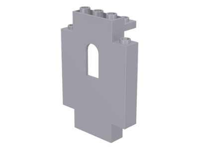 Panel 2 x 5 x 6 Wall with Arched Window in Light Bluish Gray