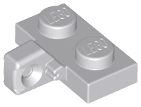 Hinge Plate 1 x 2 Locking with 1 Finger on Side, without Groove in Light Bluish Gray